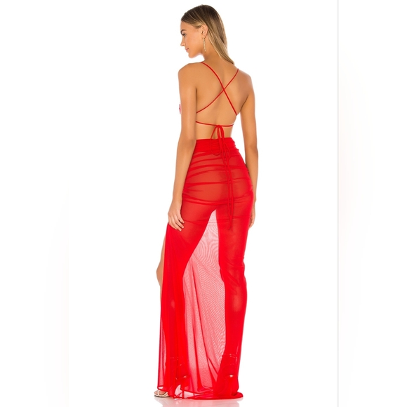 Revolve x Michael Costello Follie Gown in Red   | Small - Picture 4 of 10